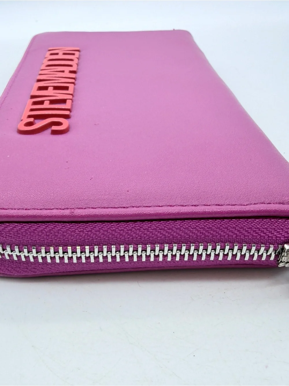 Steve Madden Pink and Coral Zip-Around Wristlet Wallet